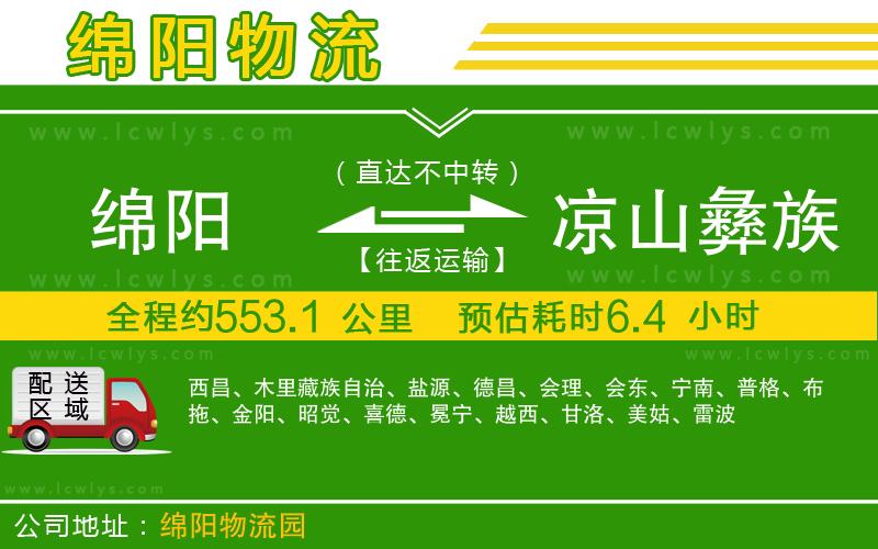 綿陽到涼山彝族自治州物流專線