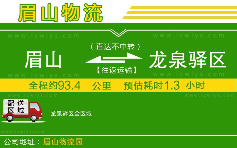 眉山到龍泉驛區(qū)物流專線