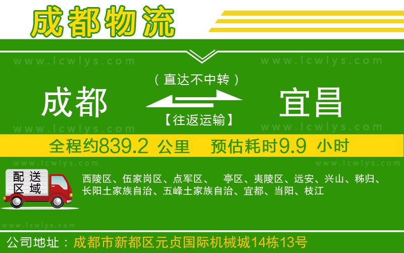 成都到宜昌專線